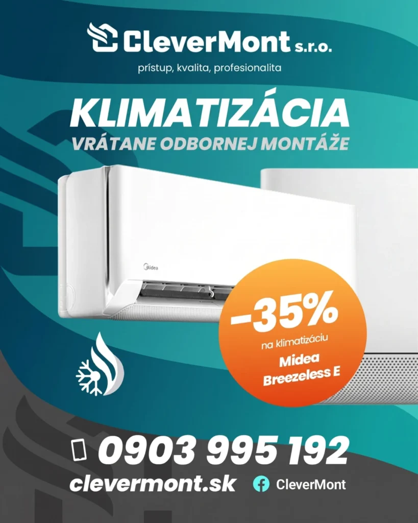 Akcia -35 % na klimatizáciu Midea.
